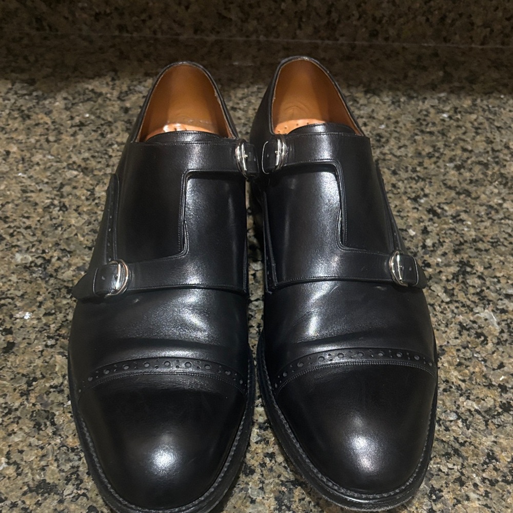 Bally Black monk strap Leather Men's Oxfords